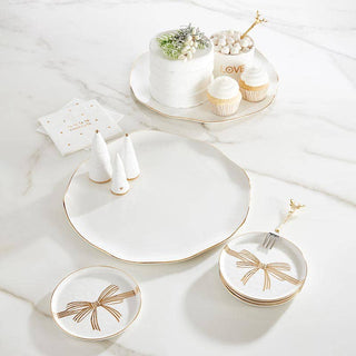 Santa Barbara Design - Gold Rim Organic Tray - White + Gold