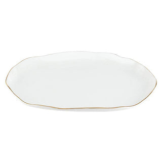 Santa Barbara Design - Gold Rim Organic Tray - White + Gold