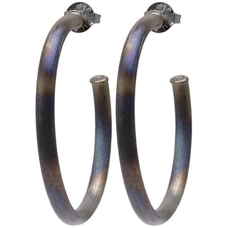 Sheila Fajl Burnished Gun Metal Hoops - Taryn x Philip Boutique