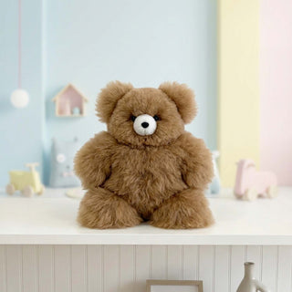 Shupaca Alpaca - 10" Small Alpaca Hair Stuffed Animal - Bear