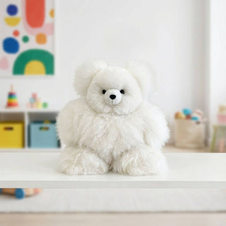 Shupaca Alpaca - 10" Small Alpaca Hair Stuffed Animal - Bear