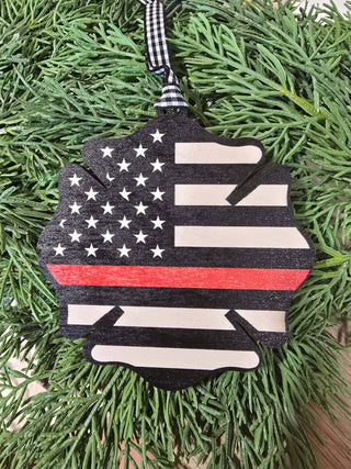 Shut The Front Door KC - Fire Fighter Badge Ornament