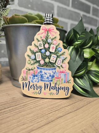 Shut The Front Door KC - Merry Mahjong Ginger Jars Christmas Tree Ornament