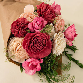 Sola Wood Flowers - Deluxe Large Bouquet - Ravishing Rose