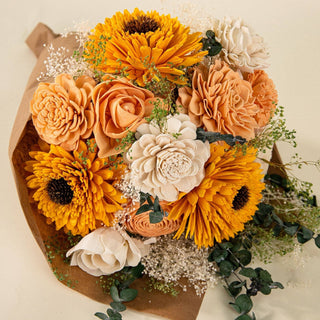 Sola Wood Flowers - Deluxe Large Bouquet - Sun Zinnia