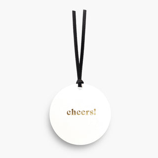 Souvenir Stationery - Cheers Gold Foil Gift Tag Celebration Gift Wrap Tag - Single Tag