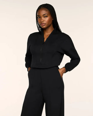 Spanx Airessentials Long Sleeve Shawl Collar Jumpsuit