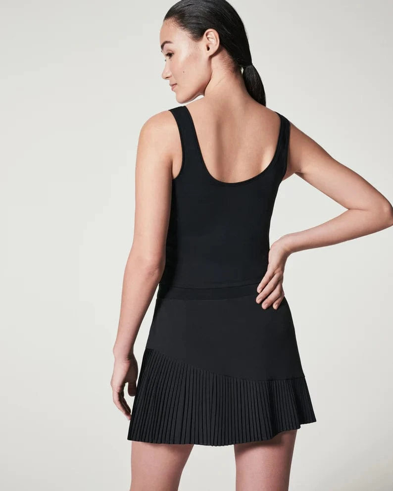 spanx yes pleats dress New Women's Spanx Beautiful Yes Pleats Active Dress Black XSmall & Medium