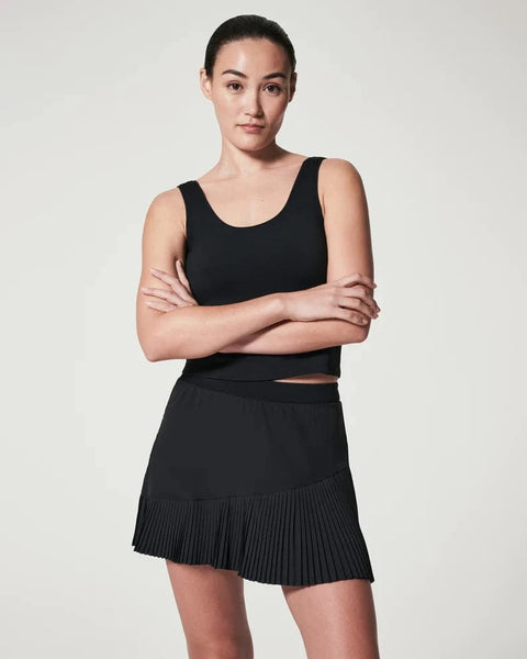 spanx yes pleats mini dress New Women's Spanx Beautiful Yes Pleats Active Dress Black XSmall & Medium