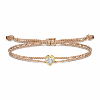 Splendid Iris - Sparkling Heart Adjustable Slider Bracelet