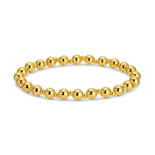 Splendid Iris Gold Beaded Stretch Bracelet