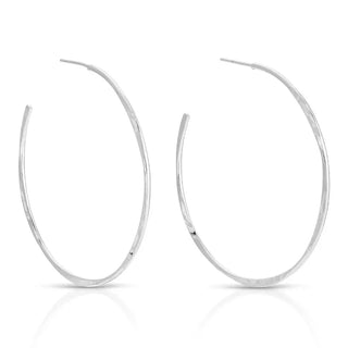 Splendid Iris Large Textured Delicate Hoops