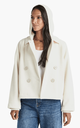 Splendid Jourdan Hooded Crop Knit Peacoat - Taryn x Philip Boutique