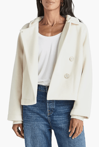 Splendid Jourdan Hooded Crop Knit Peacoat - Taryn x Philip Boutique