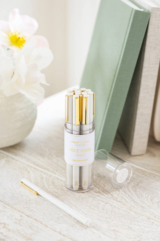 Sugar Paper - Bulk Felt Pen Set, White (Set of 12): White