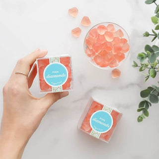 Sugarfina Pink Diamonds Strawberry Gummy - Small Candy Cube