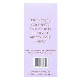 Sweet Water Decor - Be Mindful Metal Pen Set - Home Decor & Gifts