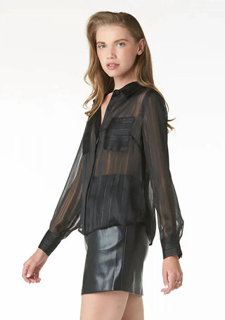 Tart Collection Sheer Striped Blouse
