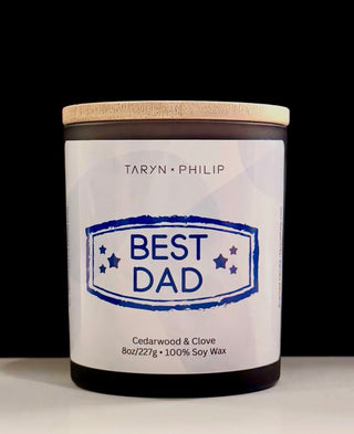 Best Dad 8oz Candle: Cedarwood & Clove