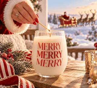 Sugar Plum Kisses 18oz Candle, 20oz Wine Glass
