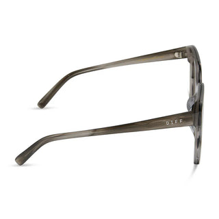 DIFF Eyewear Smoke Marble Grey Silver Flash Sunglasses