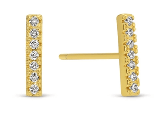 Splendid Iris Pavé Velvet Stud Set