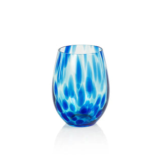 Zodax Blue Tortoise Stemless Glass