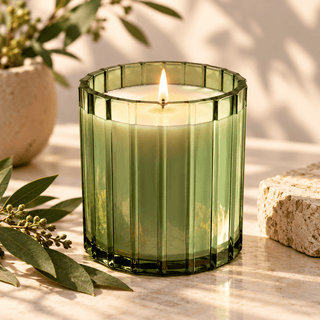 Sacred Woods 14oz Candle in Sage Green Glass