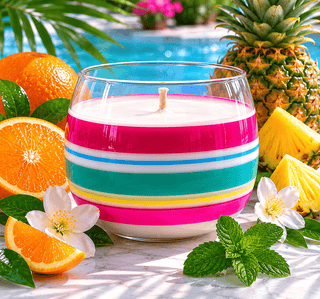 Citrus Splash Scented 14oz Candle in a 15oz Wine Glass