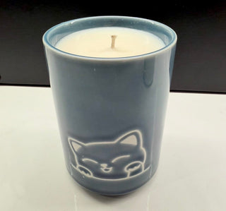 Cozy Cat Tea Cup 10oz Candle • Asian Sandalwood