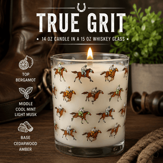 Derby Day - True Grit 14oz Scented Candle in 15oz Whiskey Glass