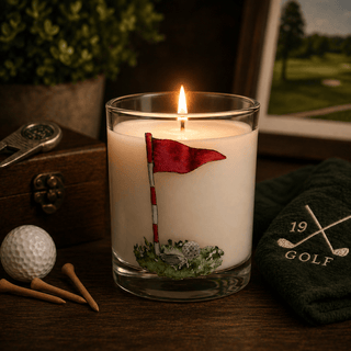 Whiskey Glass 9oz Golfing Candle • Putting Green