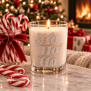 HO HO HO Candy Cane 10oz Candle