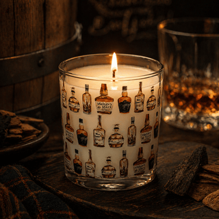 Whiskey Glass 9oz Candle • Double Oak