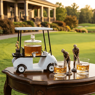 The Wine Savant - Golf Cart Whiskey Decanter & Ball Glasses
