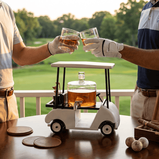 The Wine Savant - Golf Cart Whiskey Decanter & Ball Glasses