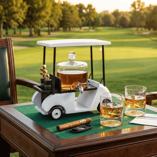 The Wine Savant - Golf Cart Whiskey Decanter & Ball Glasses
