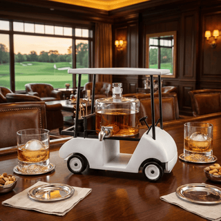 The Wine Savant - Golf Cart Whiskey Decanter & Ball Glasses