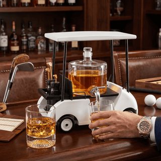 The Wine Savant - Golf Cart Whiskey Decanter & Ball Glasses