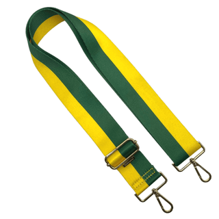 Thomas and Lee Company - Game Day Guitar Purse Strap - Green and Yellow Stripe