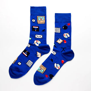 Yellow Owl Workshop Vintage Computer Nerd Crew Socks - Men's