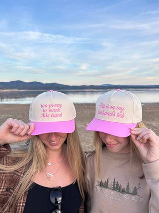 Vintage Life - Too Pretty to Work this Hard Two Tone Five Panel Cap