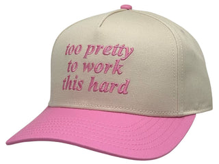 Vintage Life - Too Pretty to Work this Hard Two Tone Five Panel Cap