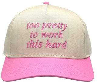 Vintage Life - Too Pretty to Work this Hard Two Tone Five Panel Cap