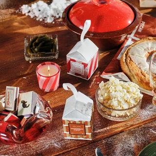 Voluspa Crushed Candy Cane Ornament Pedestal Candle