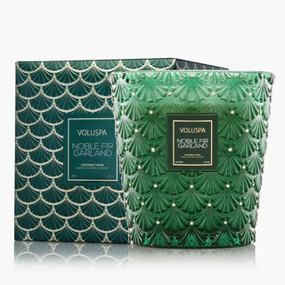 Voluspa Noble Fir Garland 3 Wick Hearth Candle