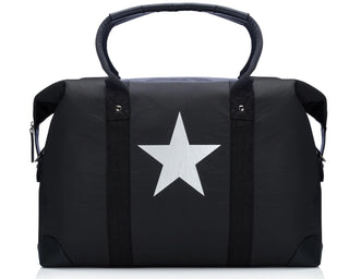 Hi Love Travel The Weekender Bag in Black with Silver Star