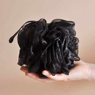  black mesh bath sponge