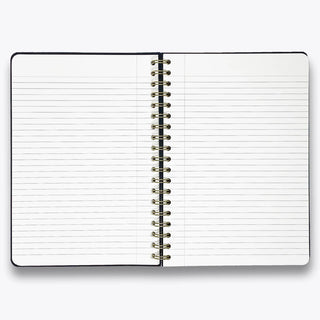 Wit & Delight - Black Linen Spiral Note to Self Journal