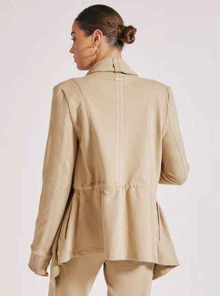 Blanc Noir Yolo Drape Front Jacket
